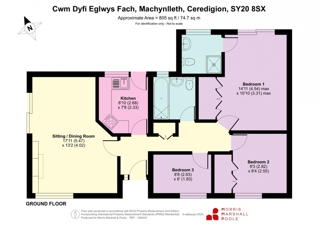 Floorplan for Eglwys Fach, Machynlleth, Ceredigion