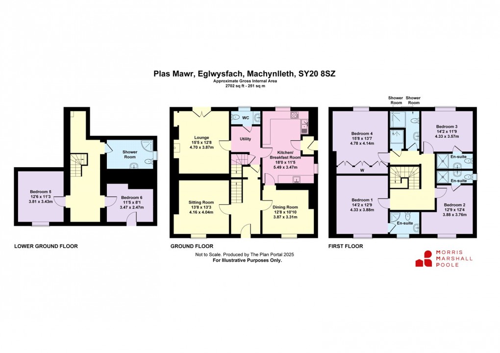 Floorplan for Eglwys Fach, Machynlleth, Ceredigion