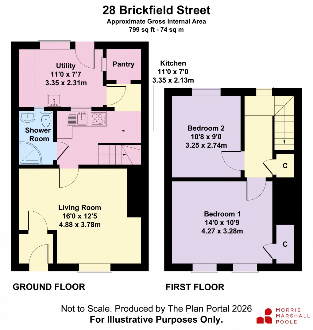 Floorplan for Brickfield Street, Machynlleth, Powys