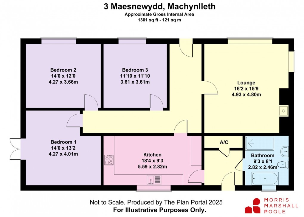 Floorplan for Maesnewydd, Machynlleth, Powys