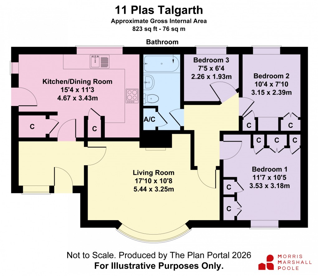 Floorplan for Plas Talgarth, Pennal, Machynlleth, Gwynedd