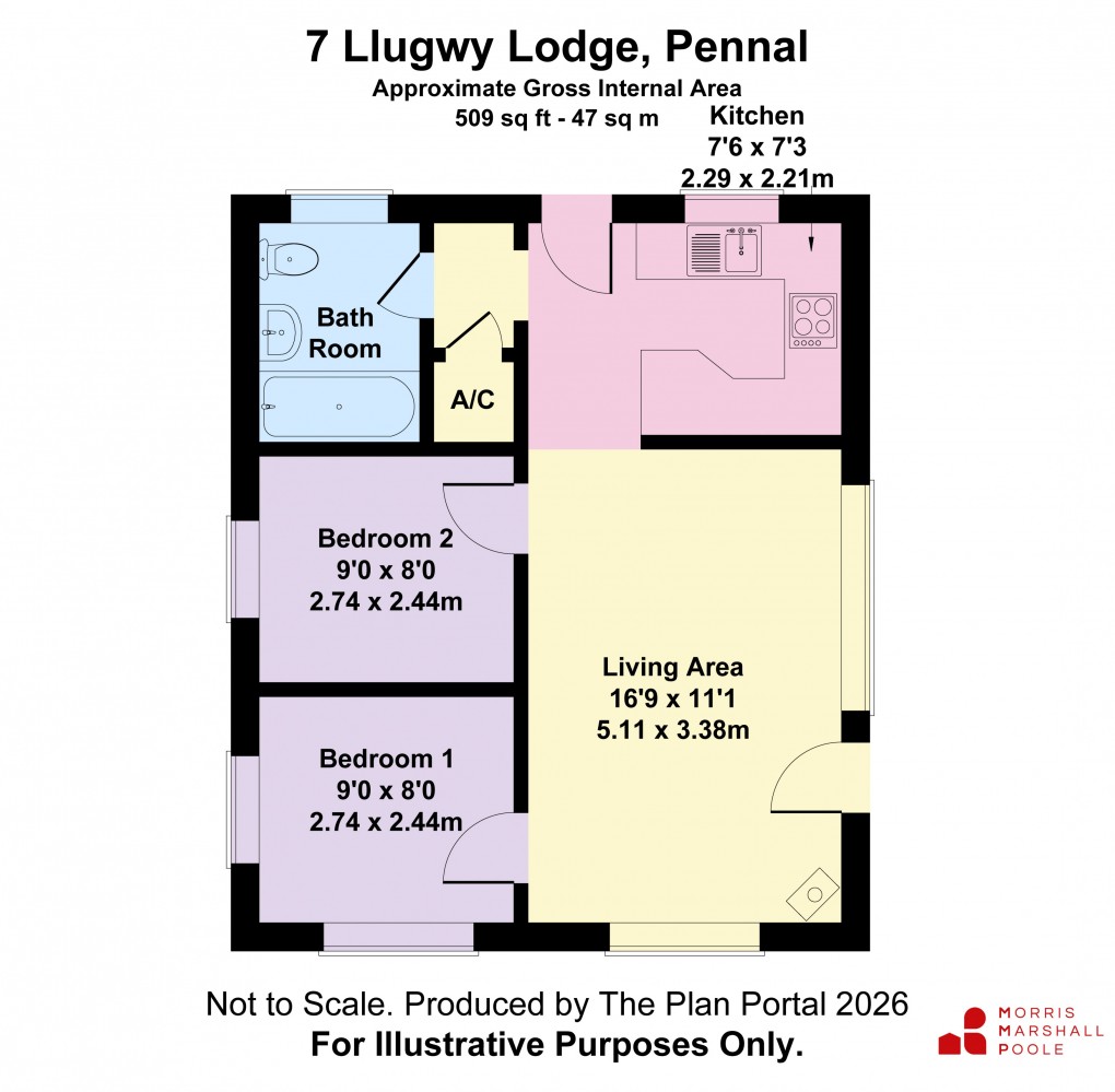 Floorplan for Pennal, Machynlleth, Gwynedd