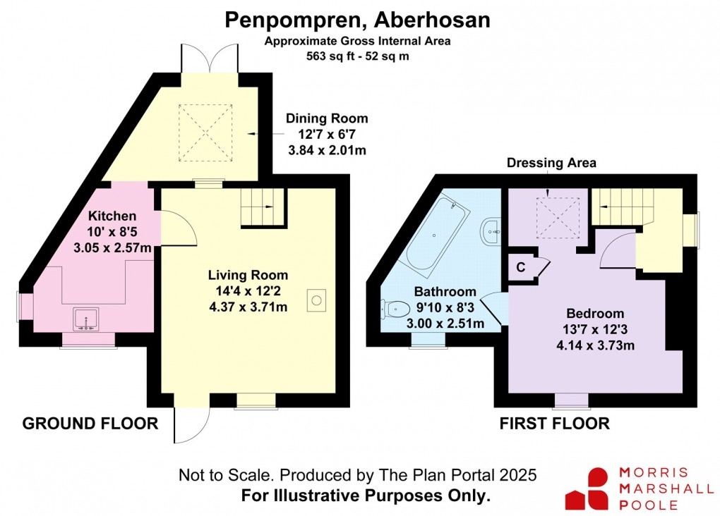 Floorplan for Aberhosan, Machynlleth, Powys