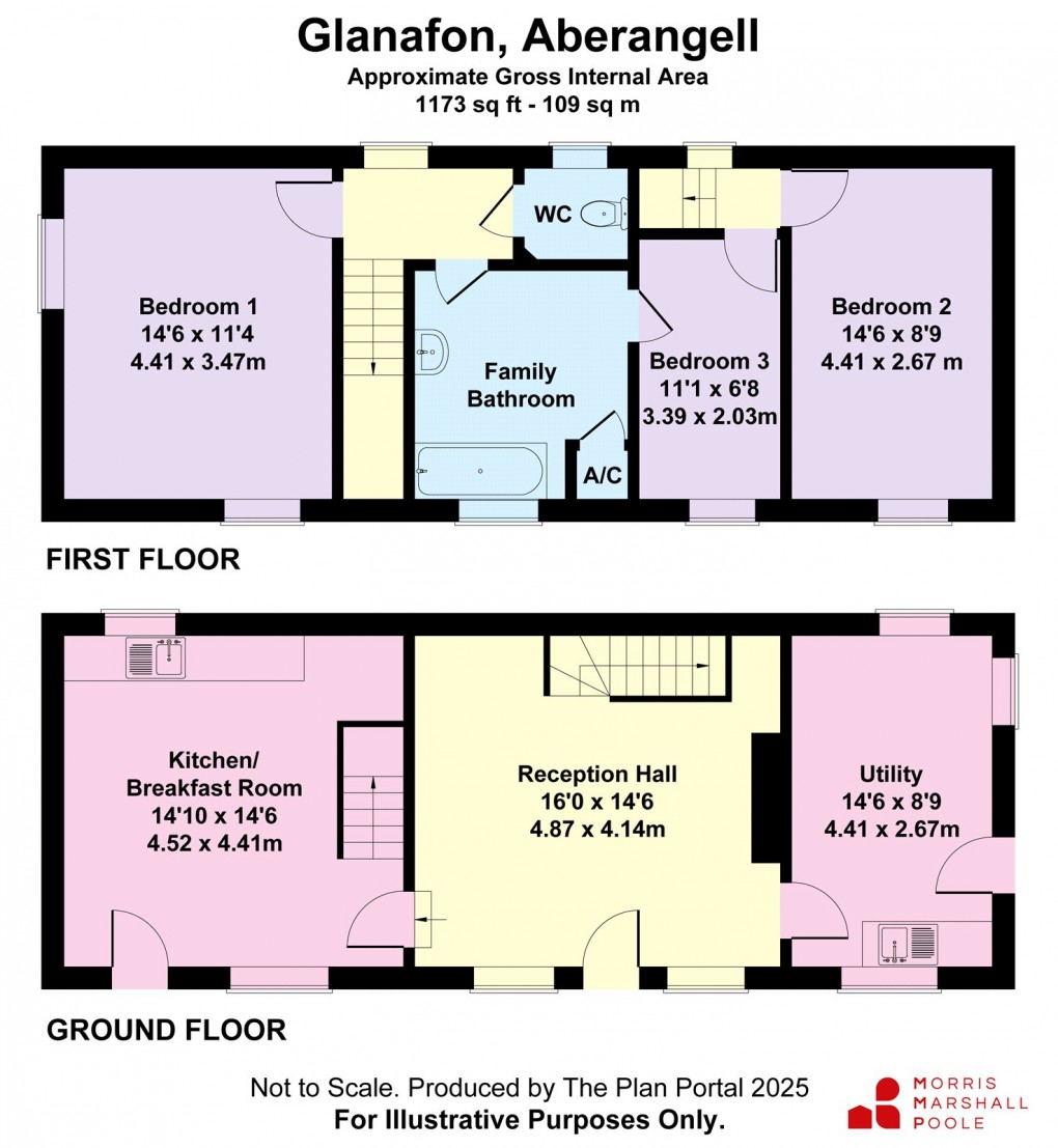 Floorplan for Aberangell, Machynlleth, Gwynedd