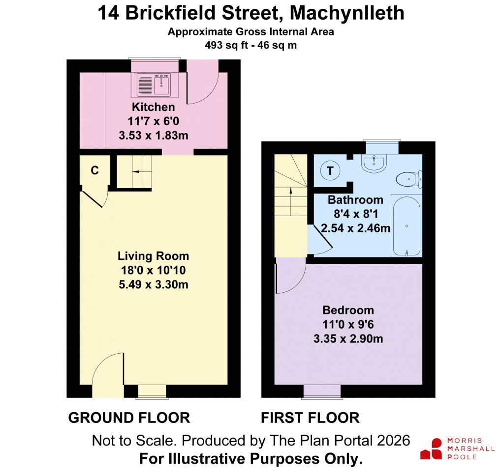 Floorplan for Brickfield Street, Machynlleth, Powys