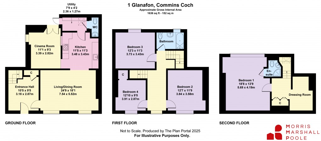 Floorplan for Commins Coch, Machynlleth, Powys