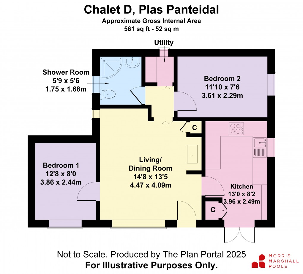 Floorplan for Aberdovey/Aberdyfi, Gwynedd