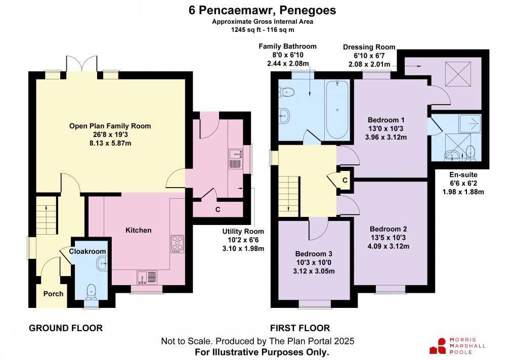 Floorplan for Pencaemawr, Penegoes, Machynlleth, Powys