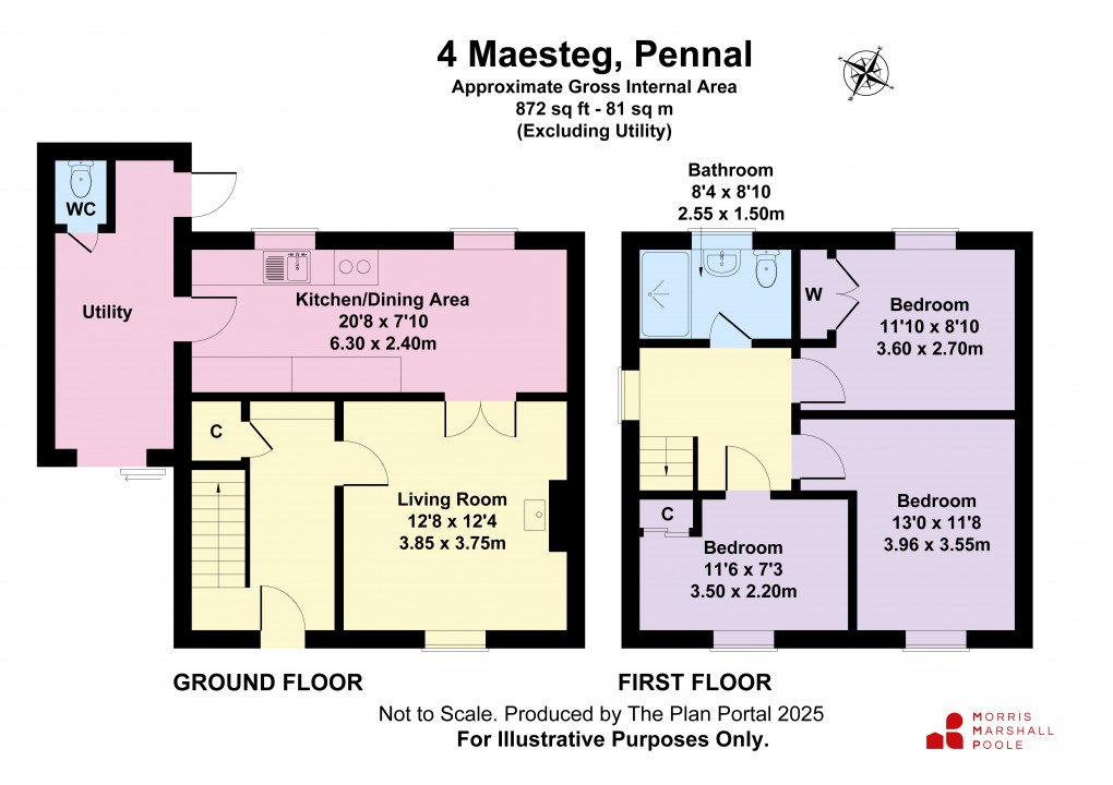 Floorplan for Maesteg, Pennal, Machynlleth, Gwynedd