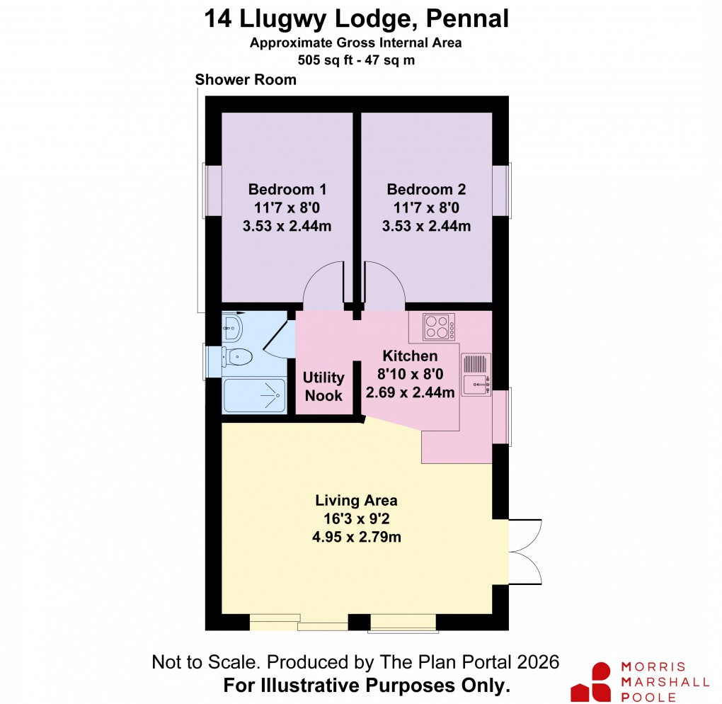 Floorplan for Pennal, Machynlleth, Gwynedd