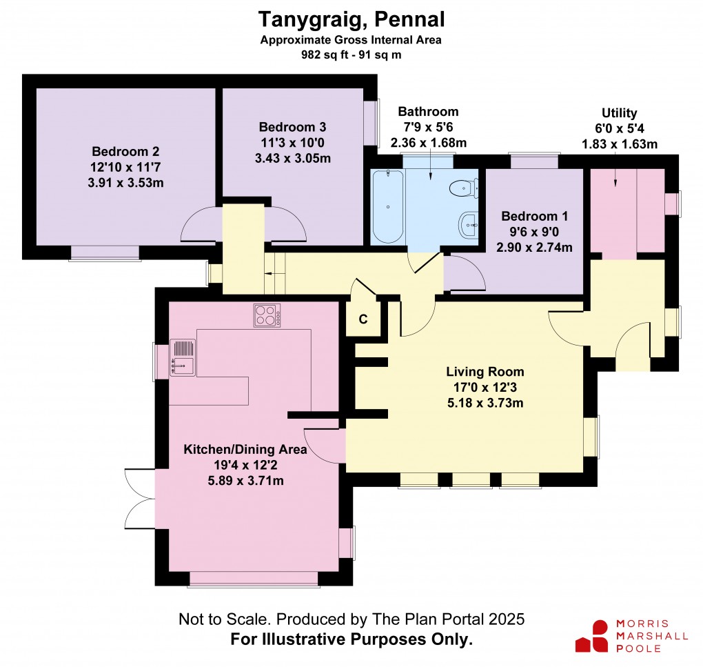 Floorplan for Pennal, Machynlleth, Gwynedd