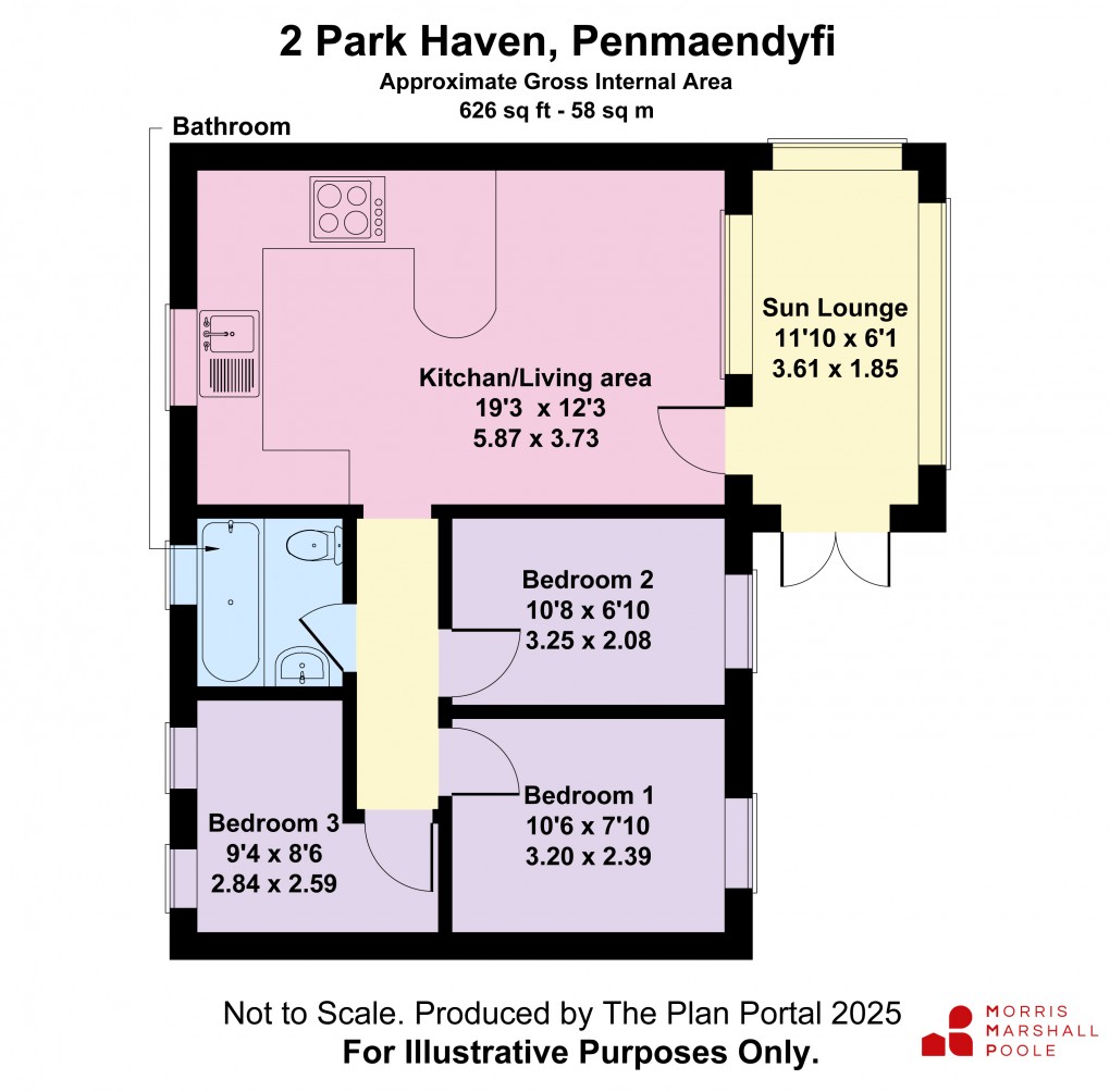 Floorplan for Pennal, Machynlleth, Gwynedd