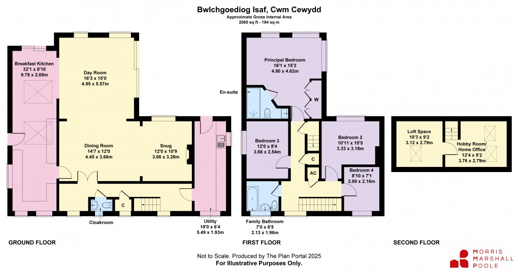 Floorplan for Cwm Cewydd, Machynlleth, Gwynedd