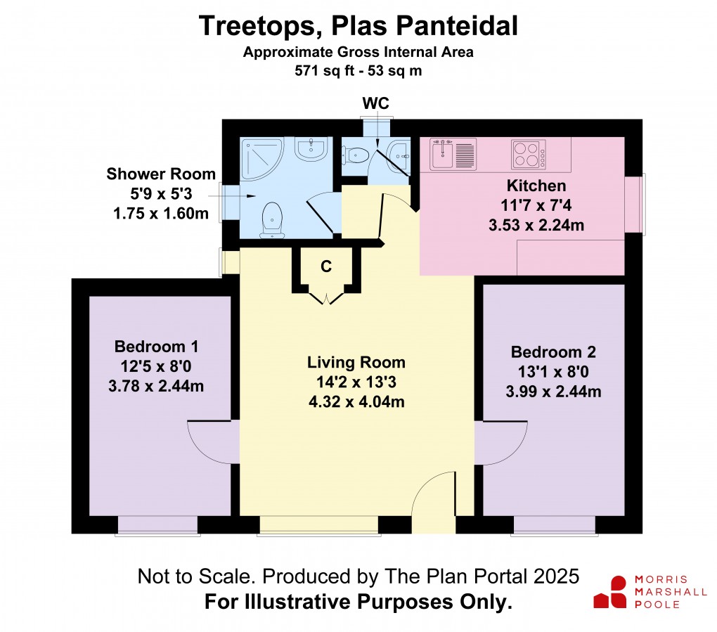 Floorplan for Plas Panteidal, Aberdyfi/Aberdovey, Gwynedd