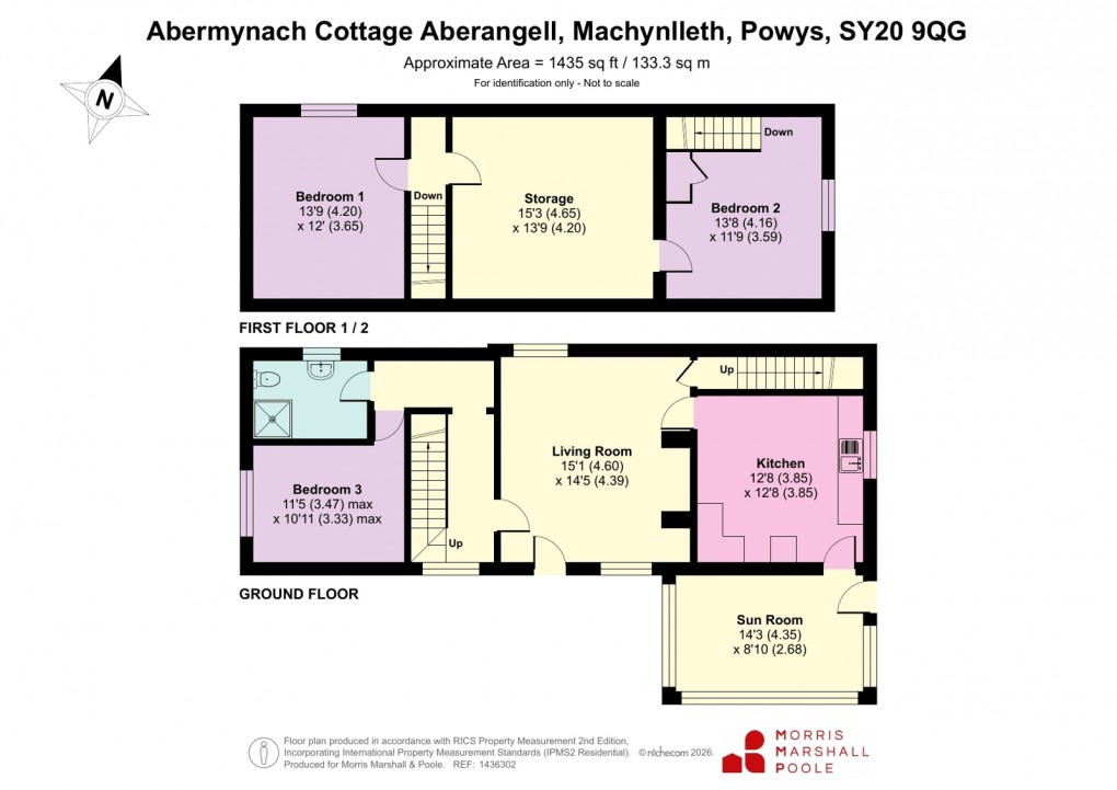 Floorplan for Aberangell, Machynlleth, Powys