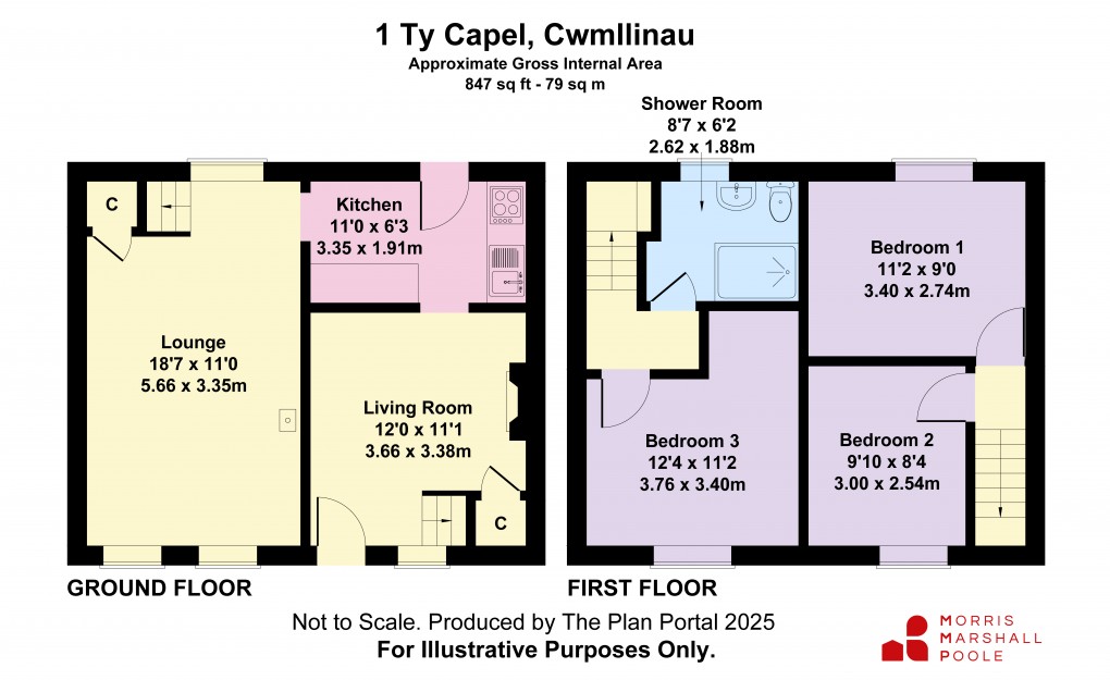 Floorplan for Cwmllinau, Machynlleth, Powys