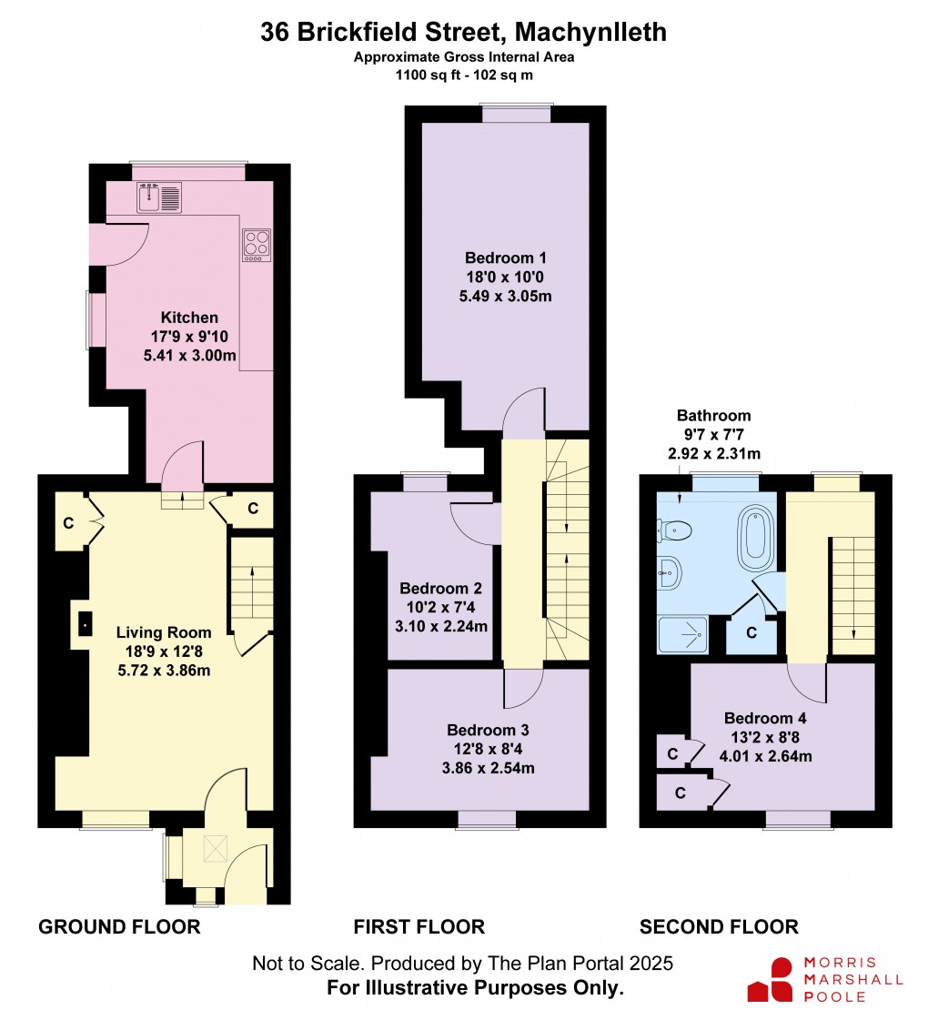 Floorplan for Brickfield Street, Machynlleth, Powys