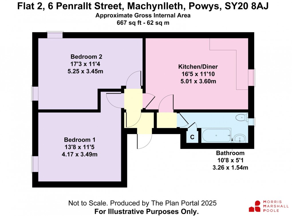 Floorplan for Penrallt Street, Machynlleth, Powys