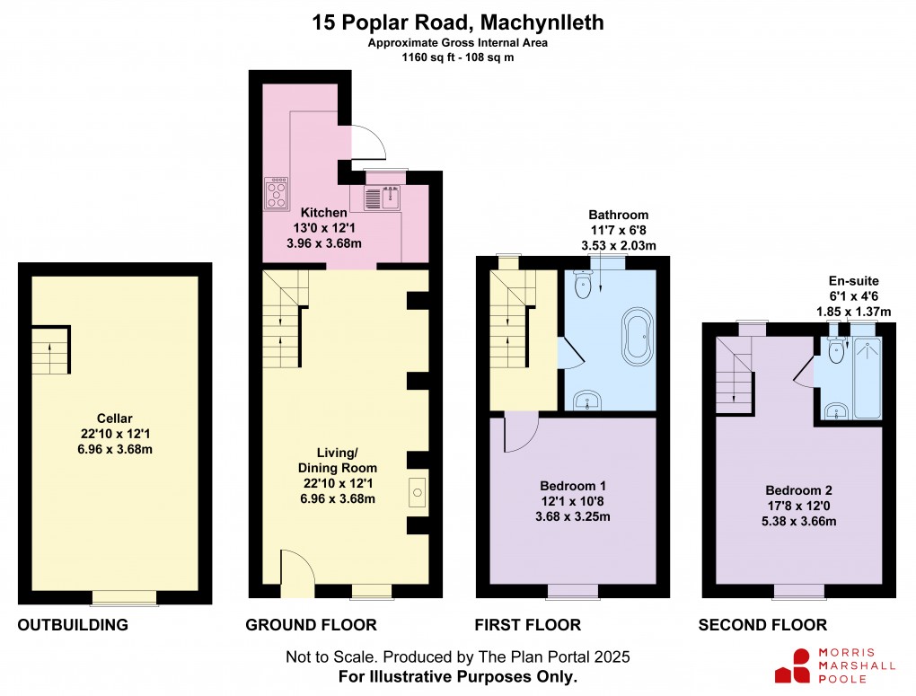 Floorplan for Poplar Road, Machynlleth, Powys