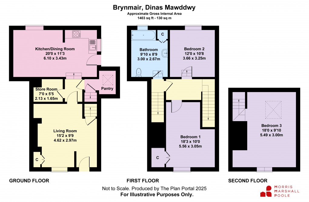 Floorplan for Dinas Mawddwy, Machynlleth, Gwynedd