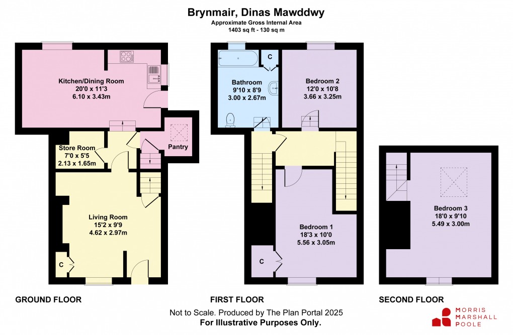 Floorplan for Dinas Mawddwy, Machynlleth, Gwynedd