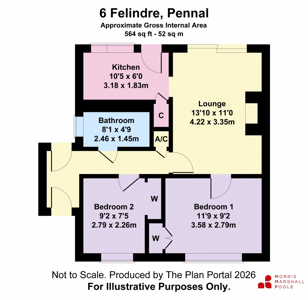 Floorplan for Felindre, Pennal, Machynlleth, Gwynedd