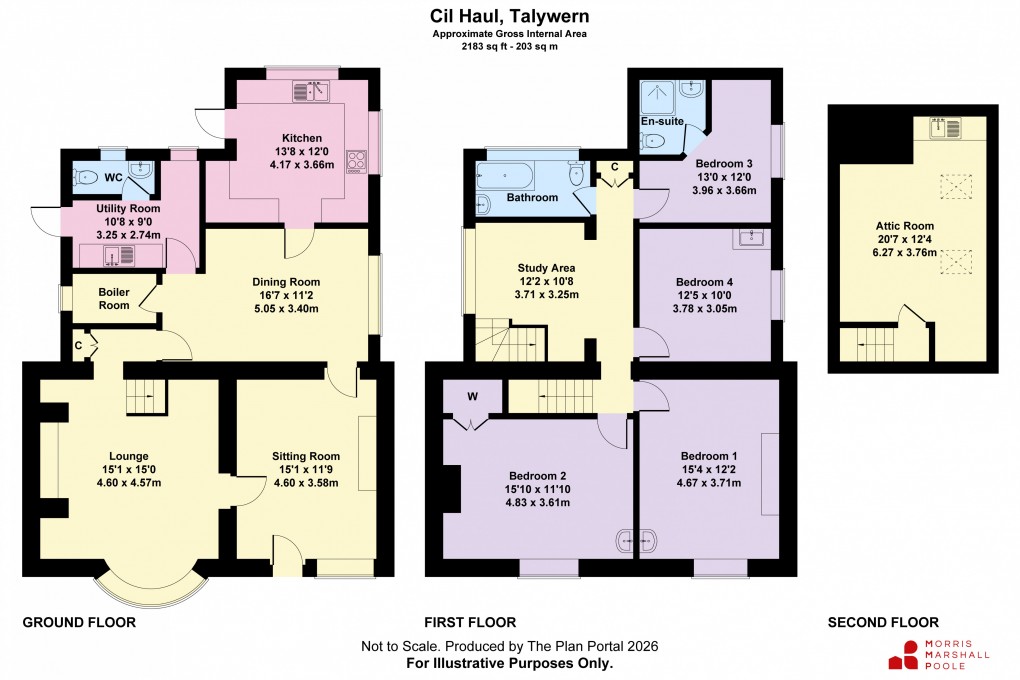 Floorplan for Talywern, Machynlleth, Powys
