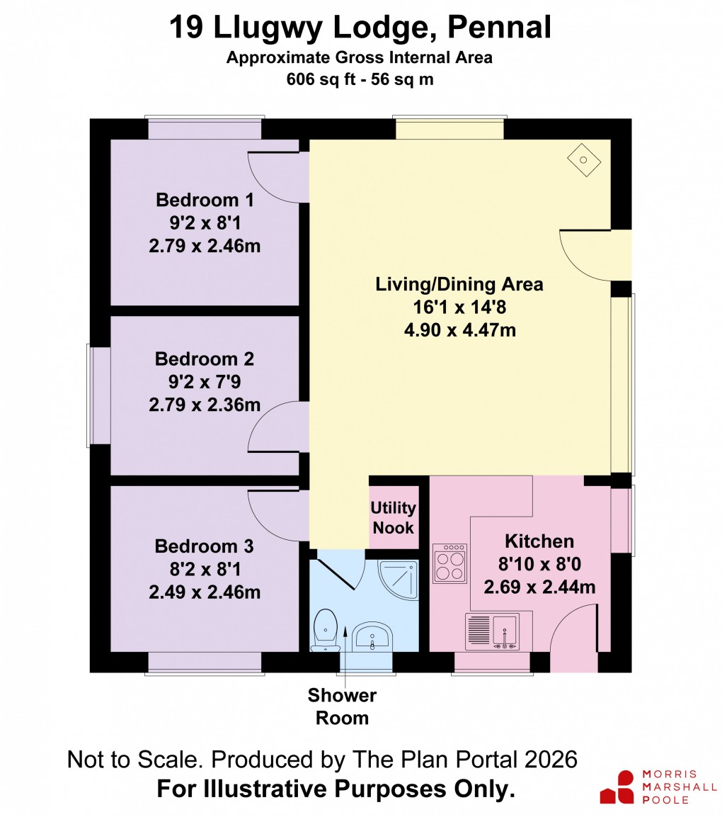 Floorplan for Pennal, Machynlleth, Gwynedd