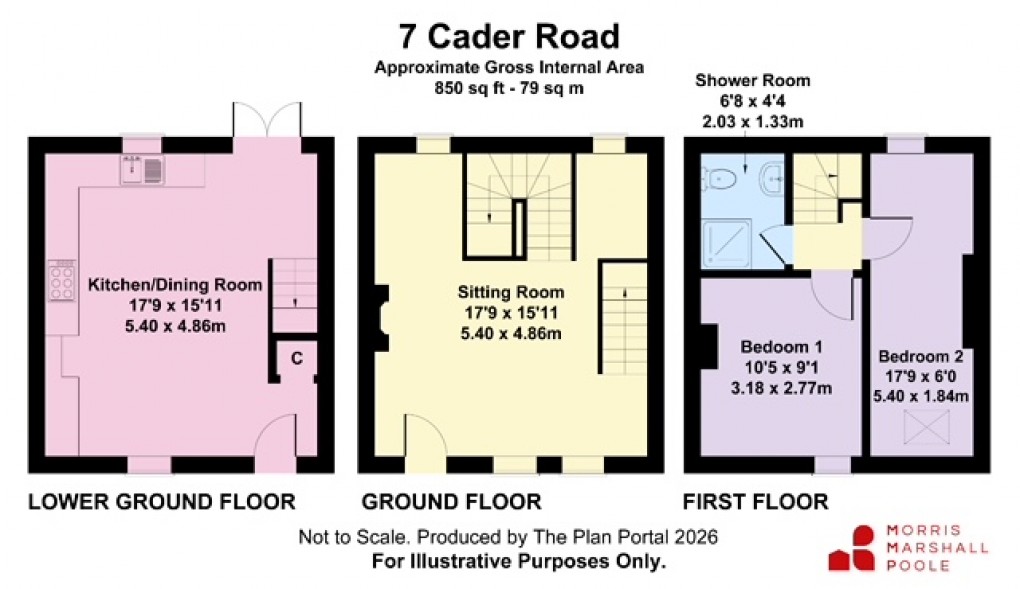Floorplan for Cader Road, Dolgellau, Gwynedd