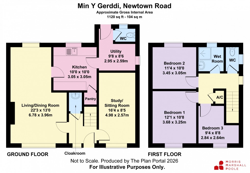 Floorplan for Newtown Road, Machynlleth, Powys