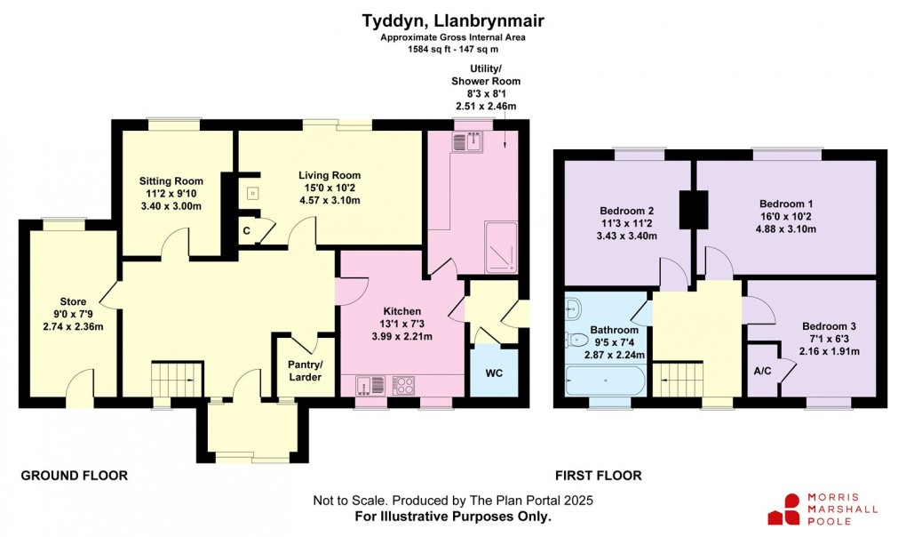 Floorplan for Llanbrynmair, Powys