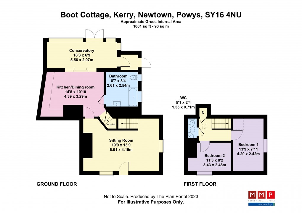 Floorplan for Kerry, Newtown, Powys