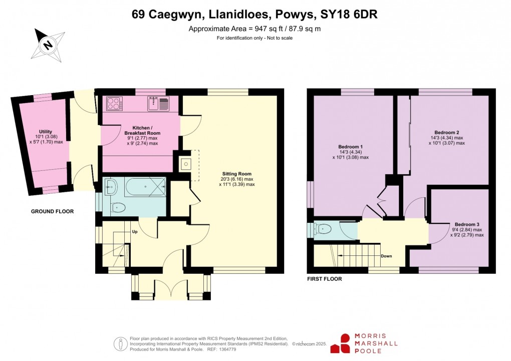 Floorplan for Caegwyn, Llanidloes, Powys