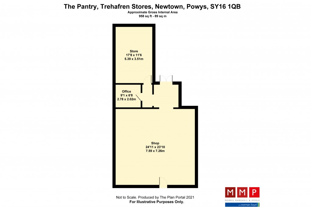 Floorplan for Trehafren Stores, Newtown, Powys