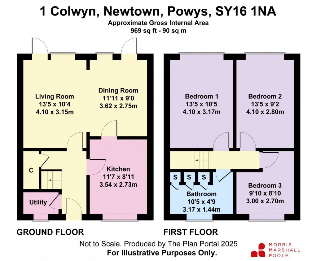 Floorplan for Colwyn, Newtown, Powys