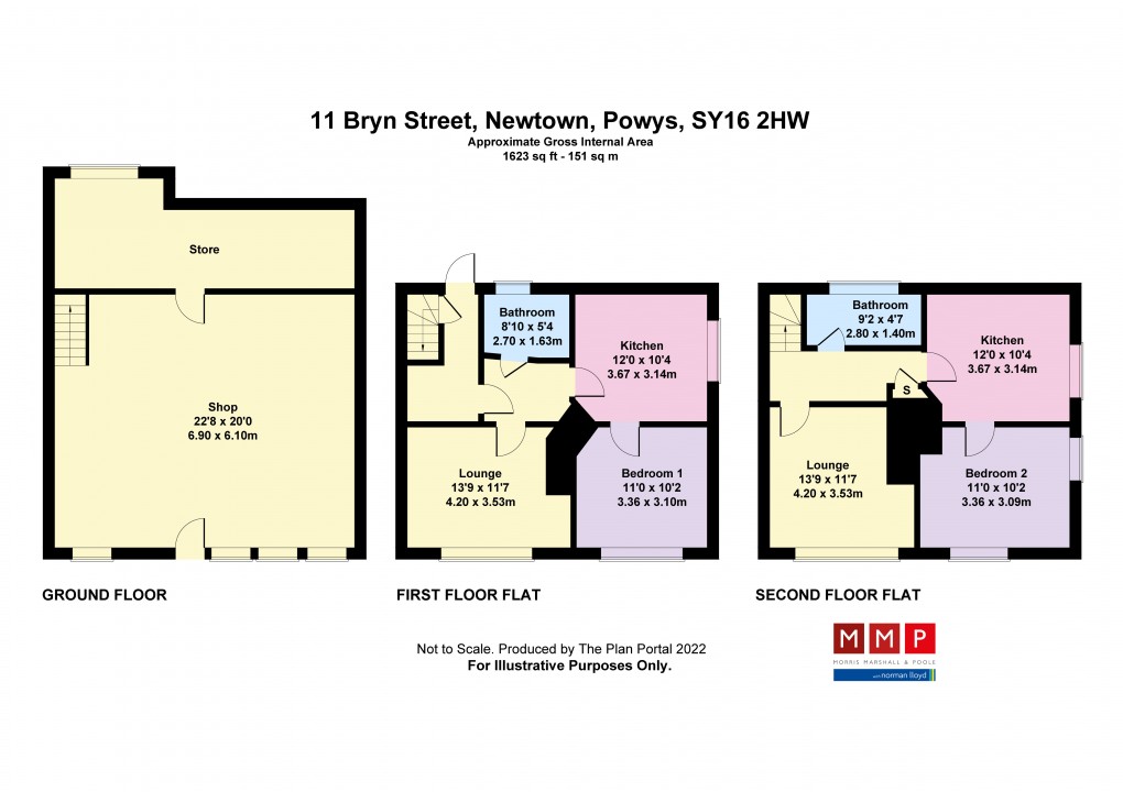 Floorplan for Bryn Street, Newtown, Powys