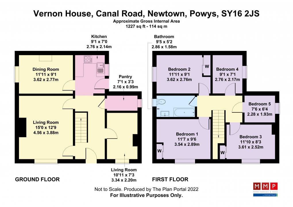 Floorplan for Canal Road, Newtown, Powys