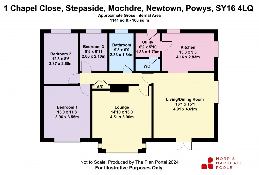 Floorplan for Chapel Close, Stepaside, Mochdre, Newtown