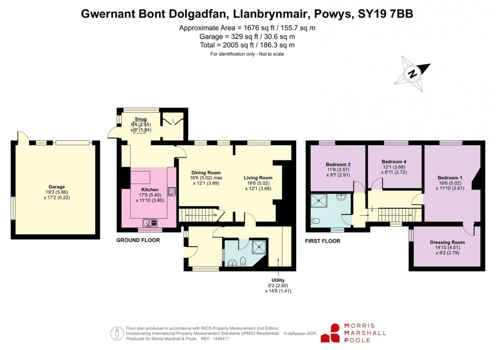Floorplan for Bont Dolgadfan, Llanbrynmair, Powys