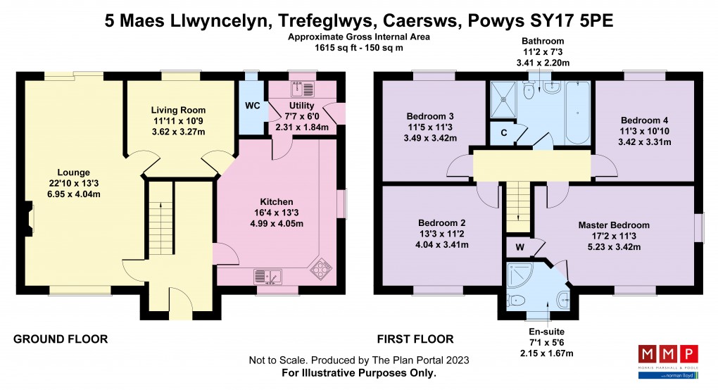 Floorplan for Maes Llwyncelyn, Trefeglwys, Caersws, Powys