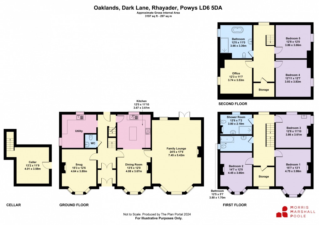 Floorplan for Dark Lane, Rhayader, Powys