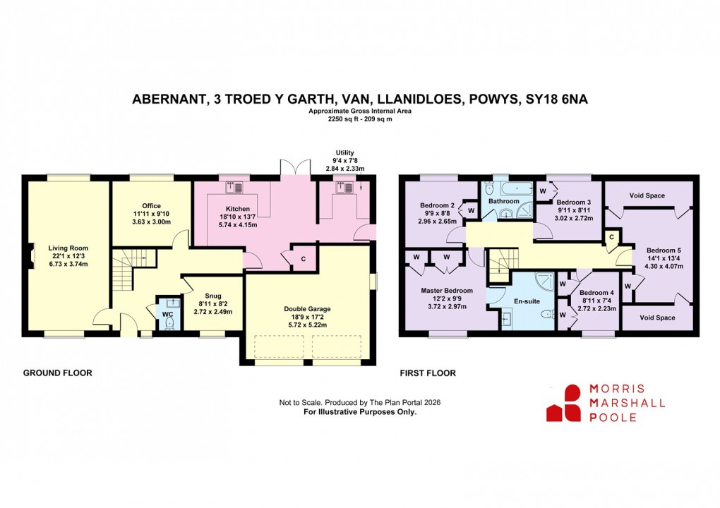 Floorplan for Troed Y Garth, Van, Llanidloes, Powys