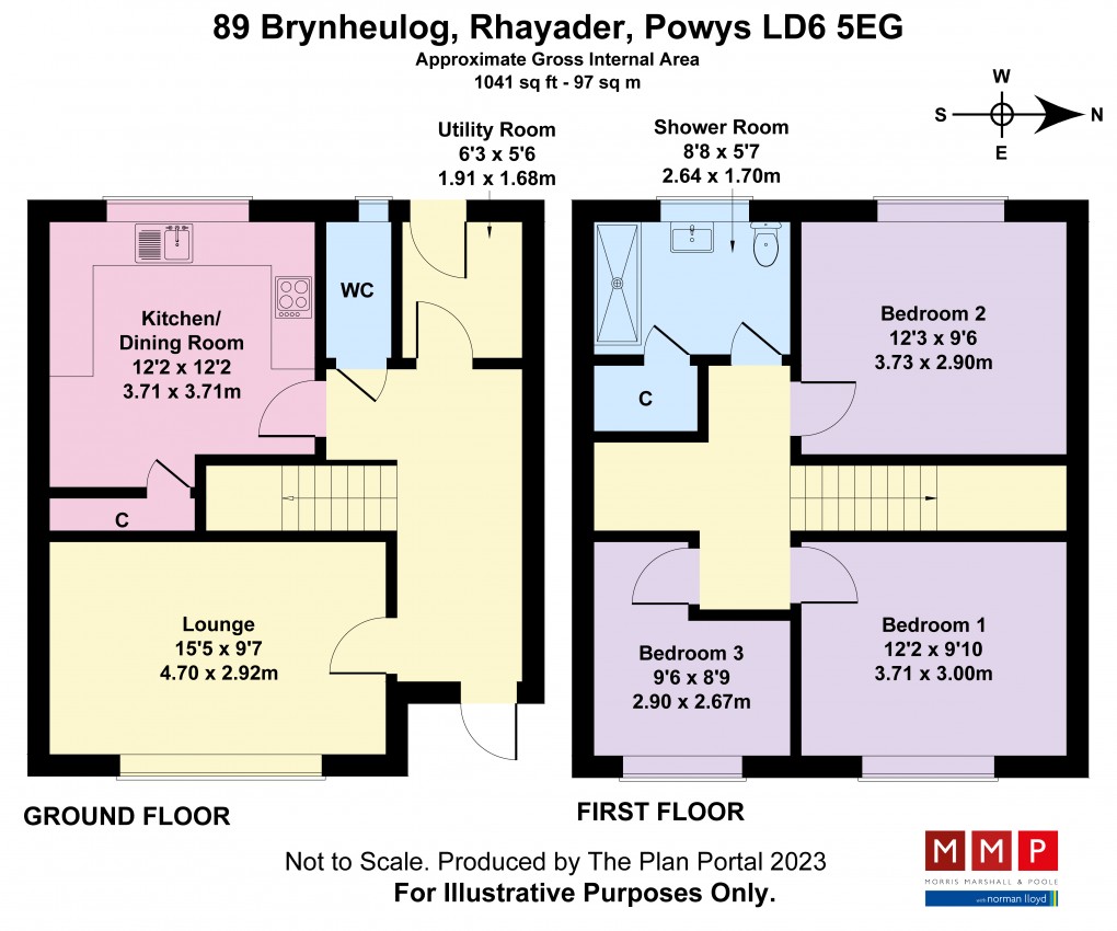 Floorplan for Brynheulog, Rhayader, Powys