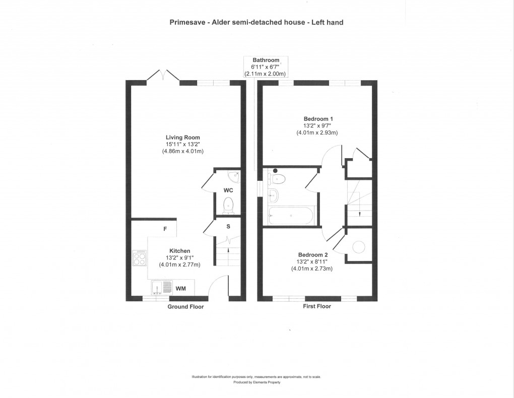 Floorplan for Plot 26 Oaks Meadow, Sarn, Newtown, Powys
