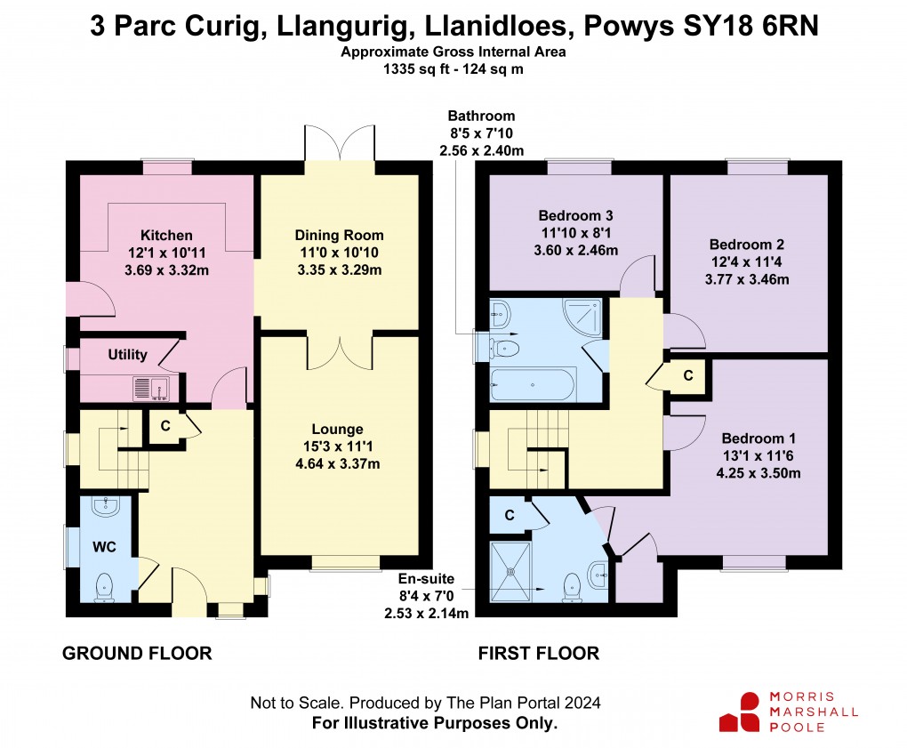 Floorplan for Llangurig, Llanidloes, Powys