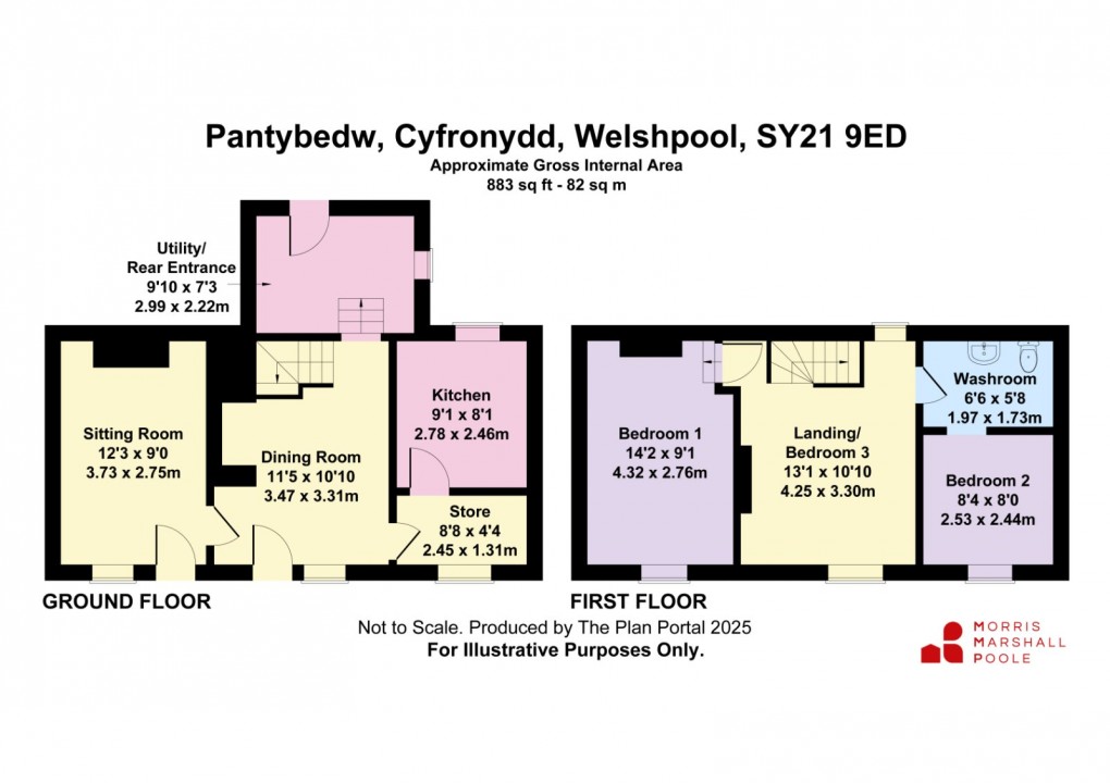 Floorplan for Cyfronydd, Welshpool, Powys