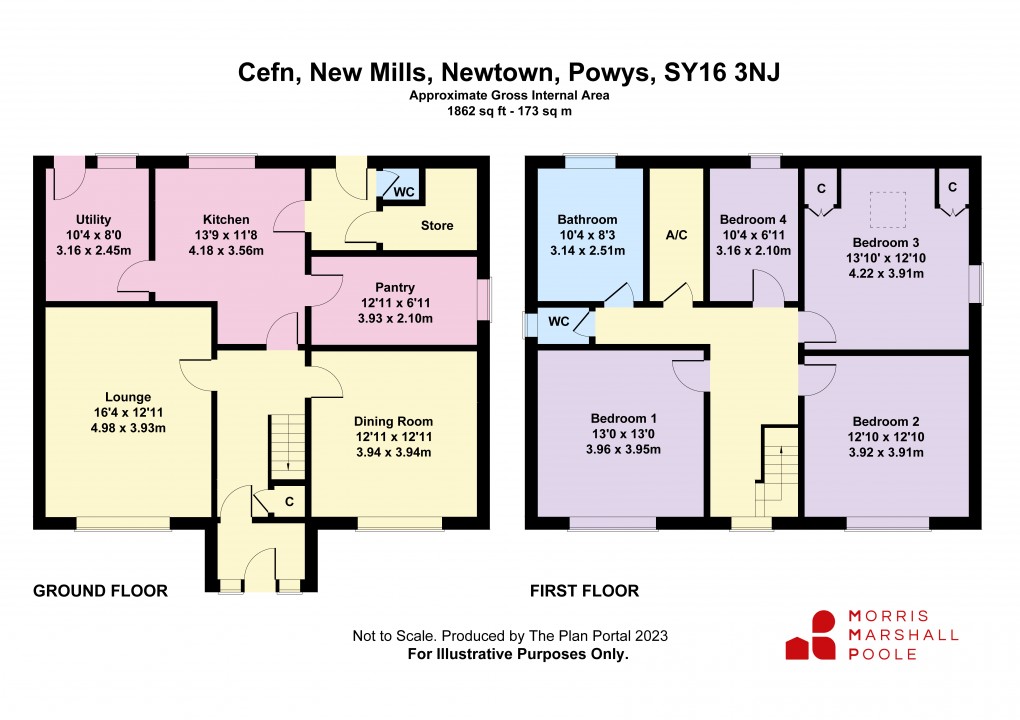 Floorplan for New Mills, Newtown, Powys