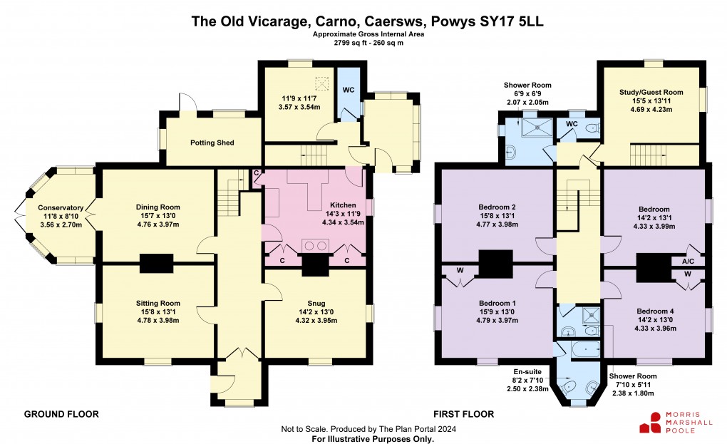 Floorplan for Carno, Caersws, Powys