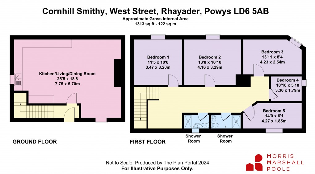 Floorplan for West Street, Rhayader, Powys