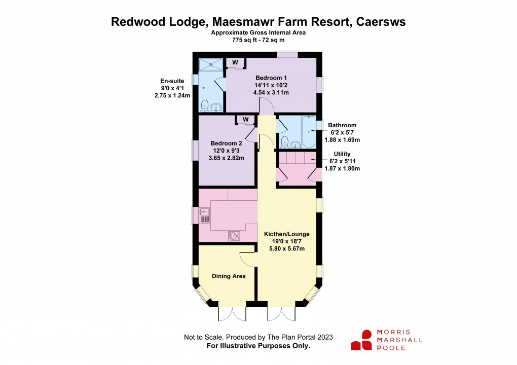 Floorplan for Maesmawr Farm Resort, Moat Lane, Caersws, Powys